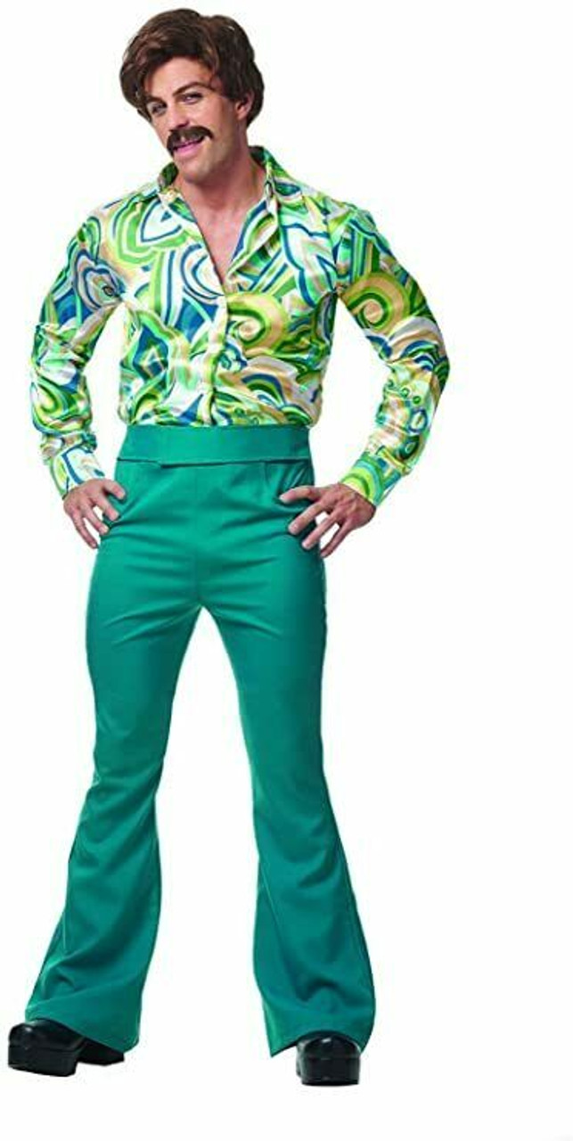 Buy Cosplaypark Mens 70s Retro Disco Pants Flared Trousers Bell Bottom  Flares Dance Dude Costume Black SmallWaist28in at Amazonin