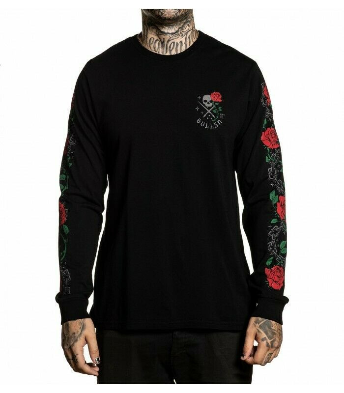 Sullen Tough Love Roses Flowers Chains Tattoos Goth Long Sleeve T