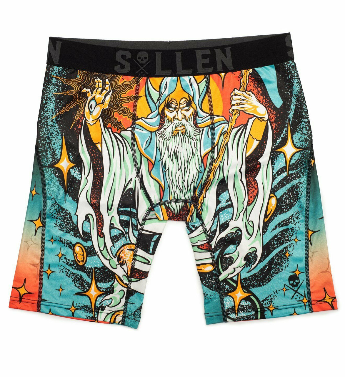 Sullen Wizaard Wizard Magic Stars Tattoos Art Boxers Briefs