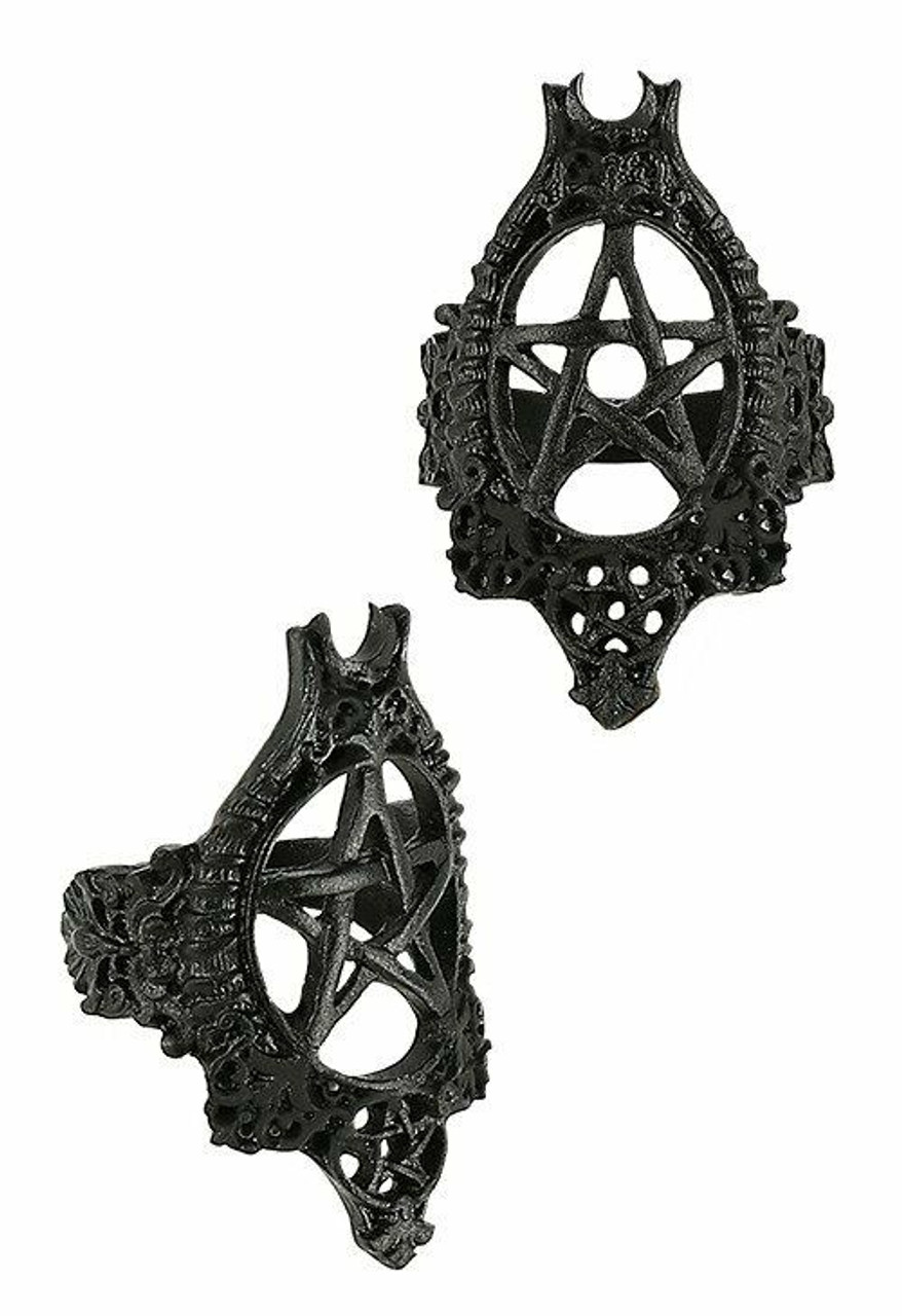 Restyle Pentagram Star Crescent Moon Witchy Pagan Ornate