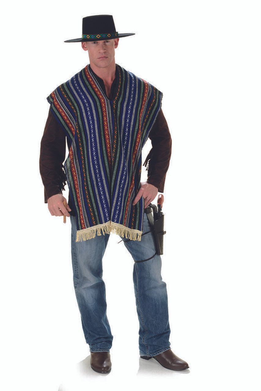 Underwraps Bandito Mexican Serape Shawl Adult Mens Halloween Costume 28074  - Fearless Apparel