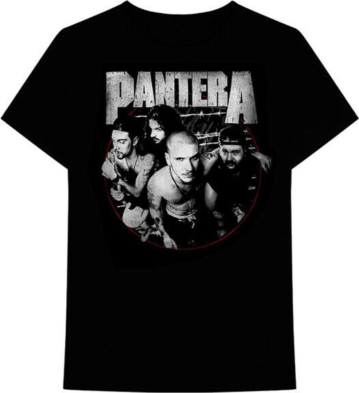 Pantera Distressed Circle Group Photo Thrash Metal Music Band T Shirt  31511352