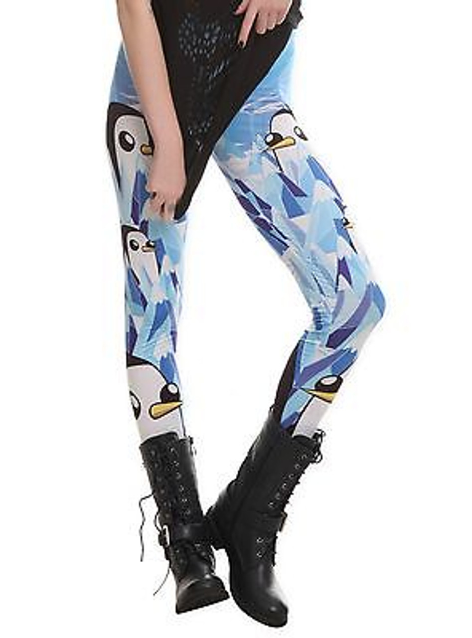 AUTHENTIC ADVENTURE TIME GUNTER ICECAP CARTOON NETWORK JUNIORS LEGGINGS  XS-XL