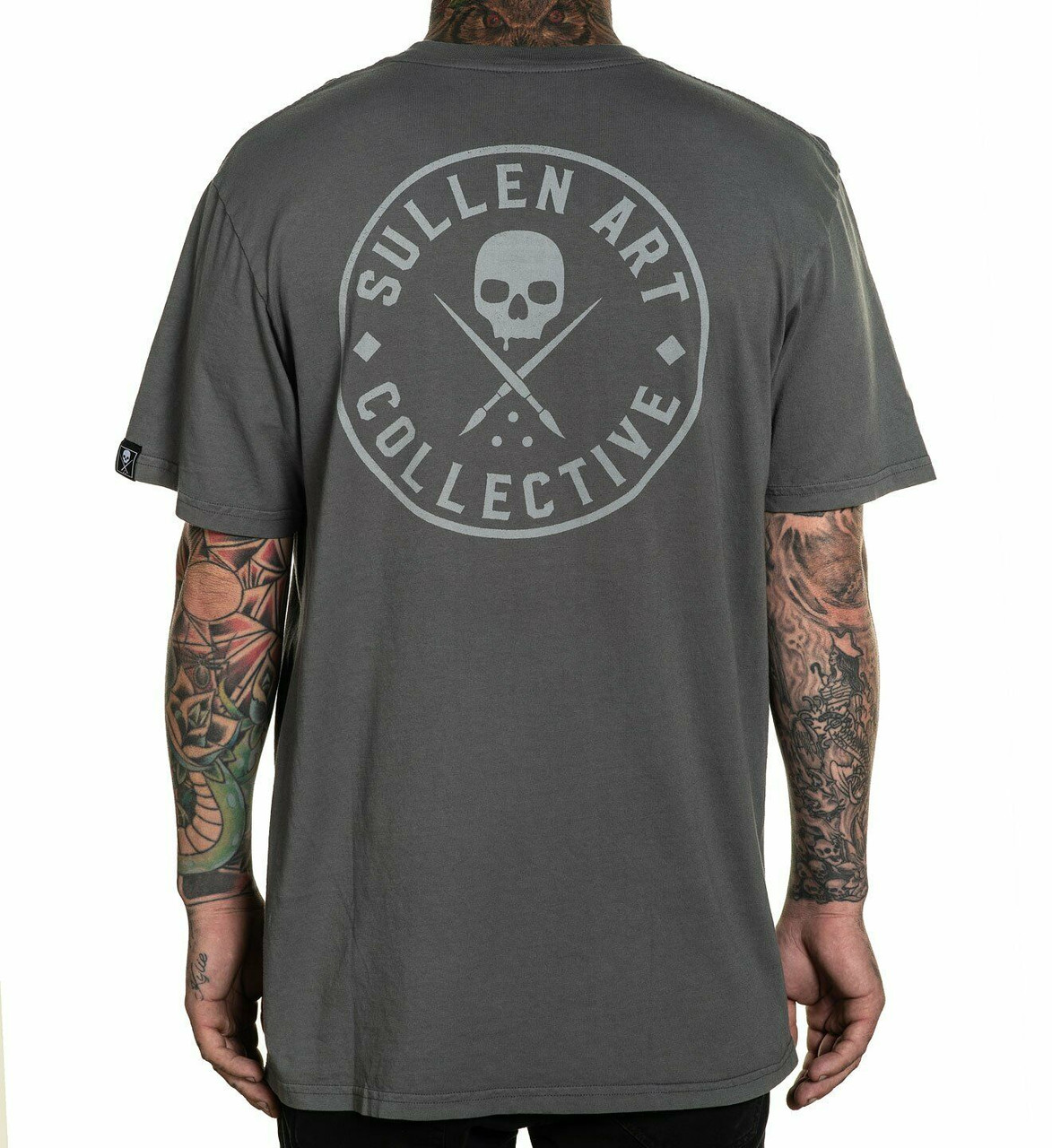 Sullen Art Collective Skull Paint Brush Ever Tattoos Charcoal T Sullen Art Collective Skull Paint Brush Ever Tattoos Charcoal T