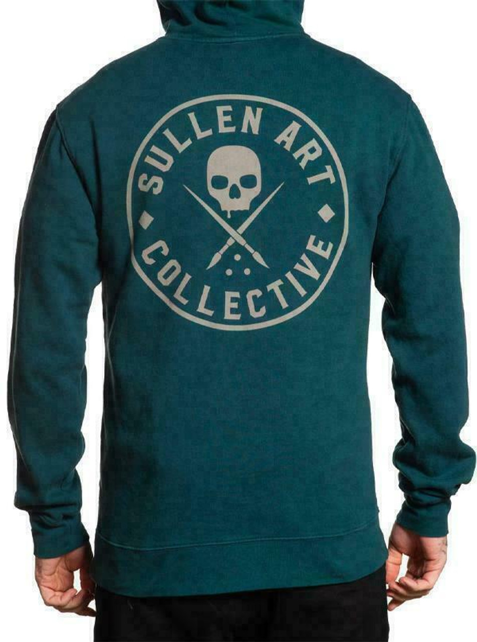 Sullen Art Collective Skull Logo Ever Tattoos Sea Moss Pullover Hoodie ...