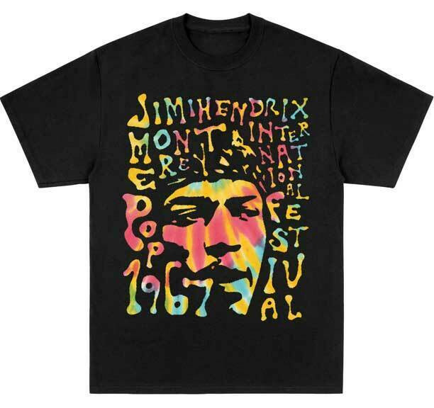Jimi Hendrix Monterey Pop Festival 1967 Psychedelic Rock Music T