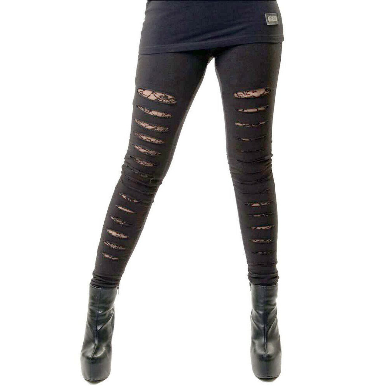 Women Sexy Bandage Leggings Holes Casual Pants on Luulla