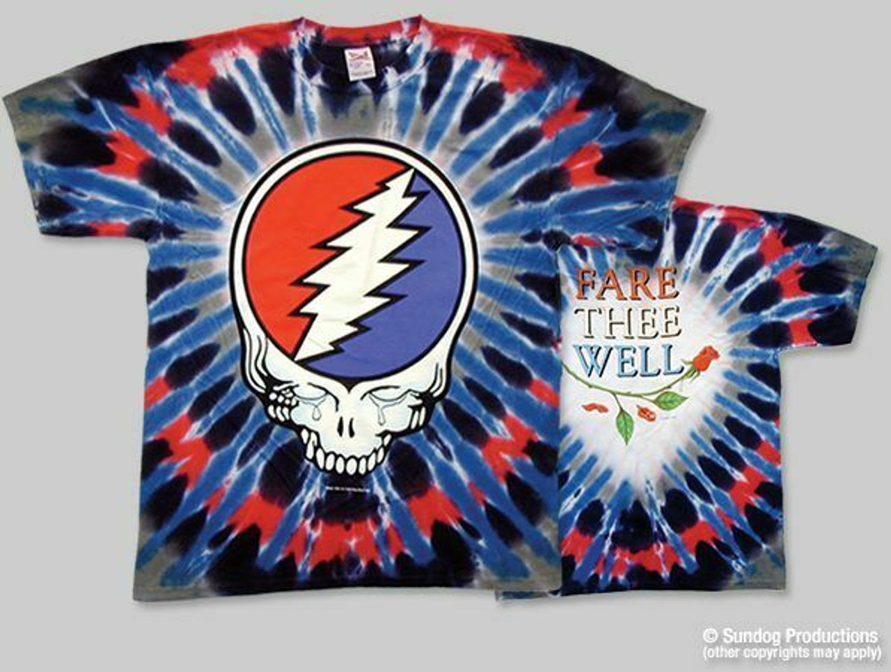 Grateful Dead Skeleton Mountain and Sun Concert T-Shirt, Collectible
