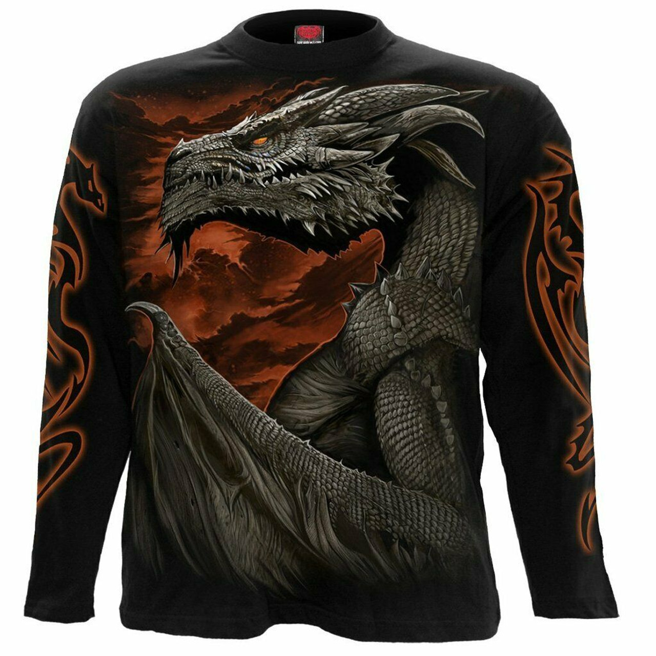 Spiral Direct Majestic Draco Dragon Fantasy Beast Long Sleeve T Shirt  L043M301