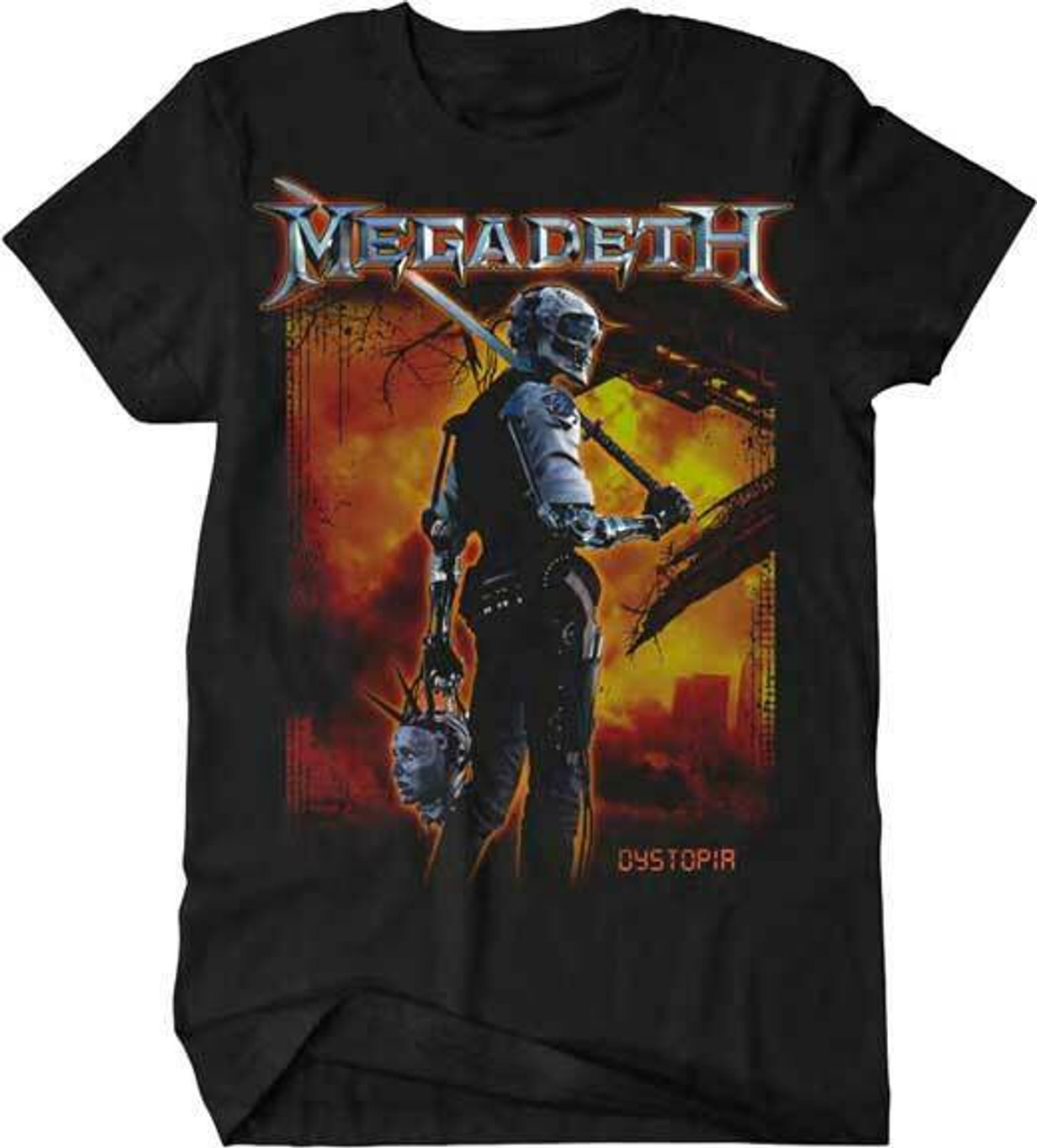 Kvarter Flåde eksplicit Megadeth Dystopia Album Cover Heavy Thrash Metal Music Band T Shirt  MEG10041 - Fearless Apparel