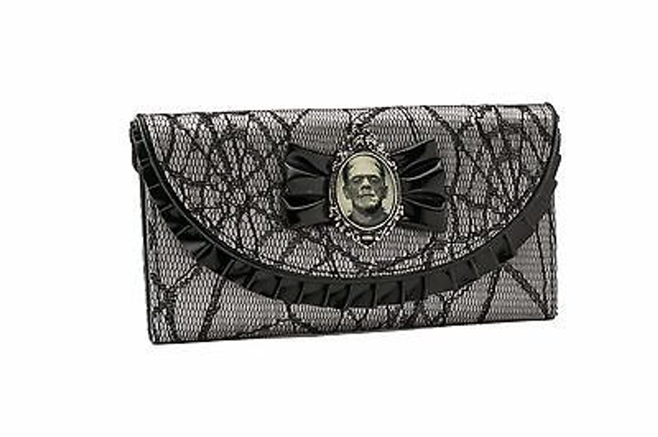 Frankenstein Lace Silver Horror Halloween Rockabilly Rocker Punk Goth Handbag