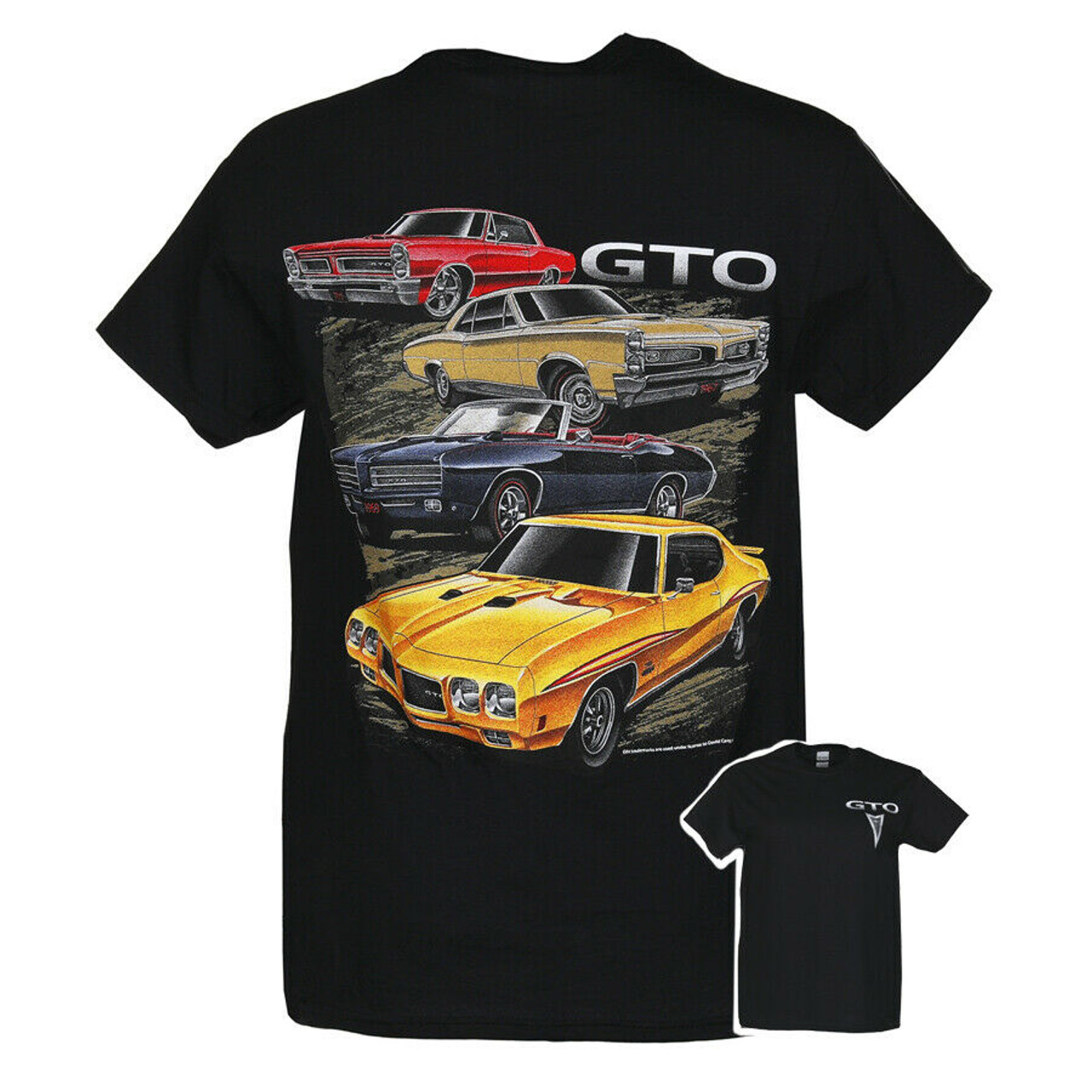 David Carey General Motors 4 Pontiac GTO Logo Vintage Muscle Cars  Automobiles T Shirt 48786