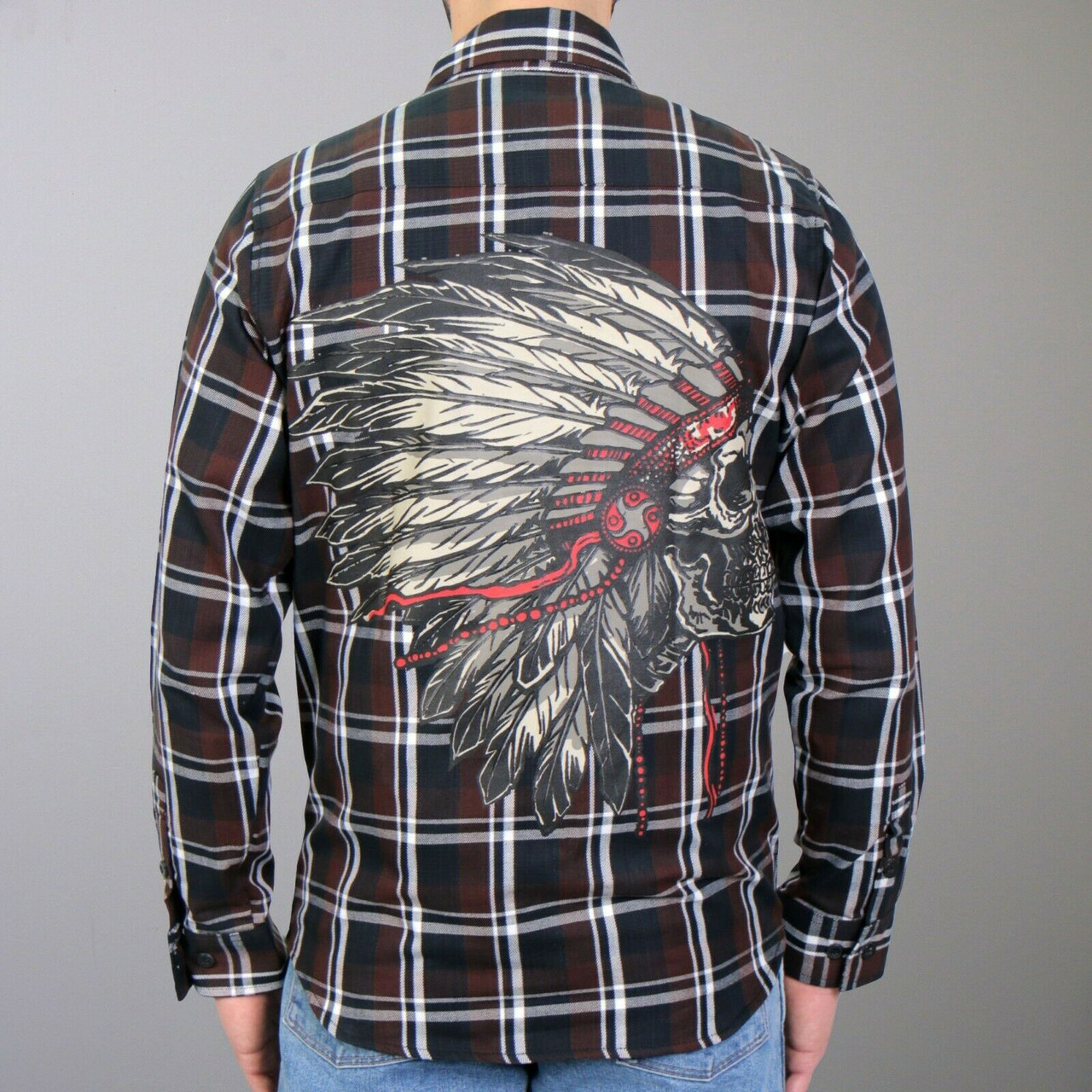 indian motorcycle plaid shirt