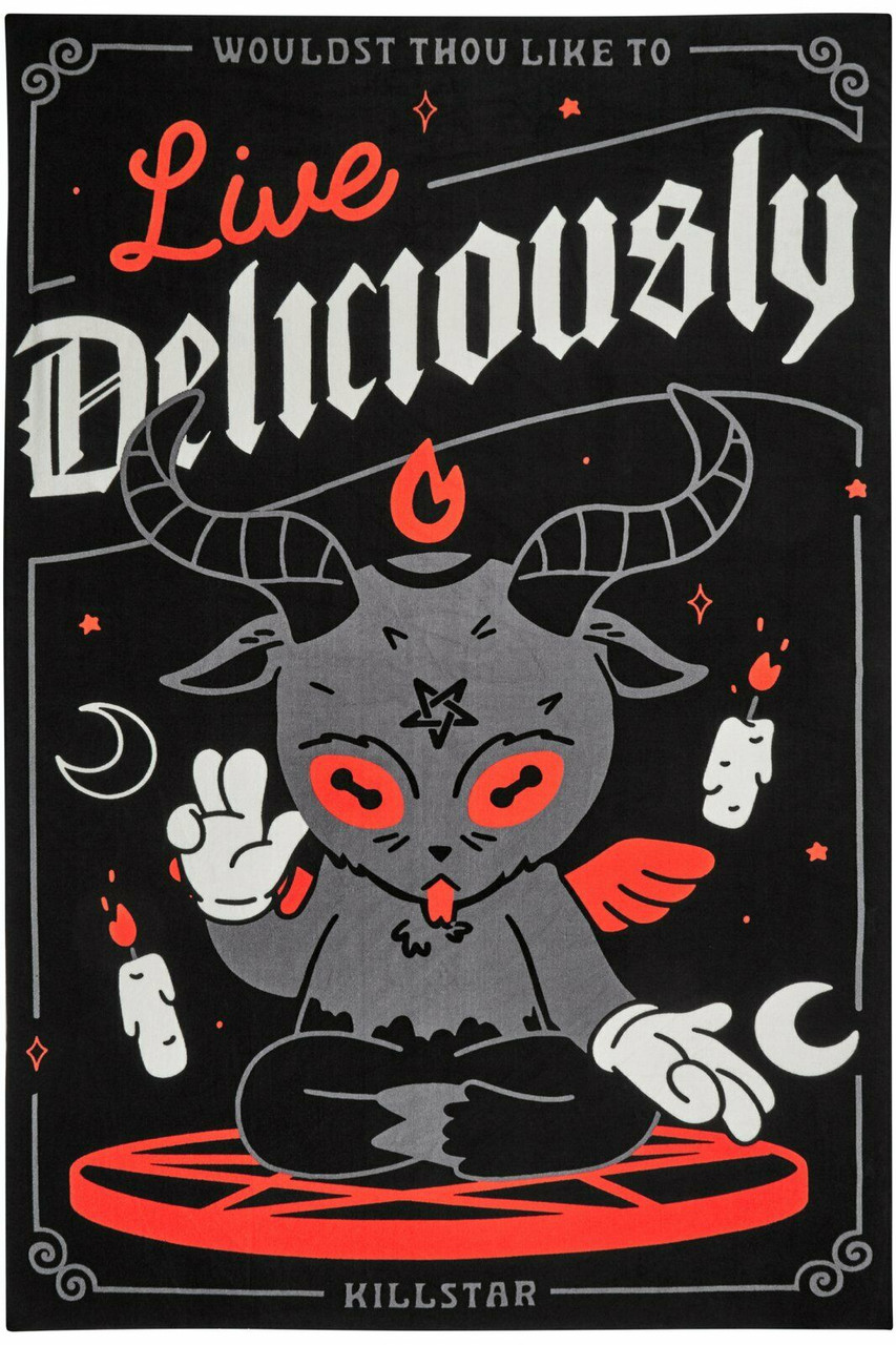 Live Deliciously Pennant  Sleep Terror Co Occult  Tattoo Clothing   Sleep Terror Clothing