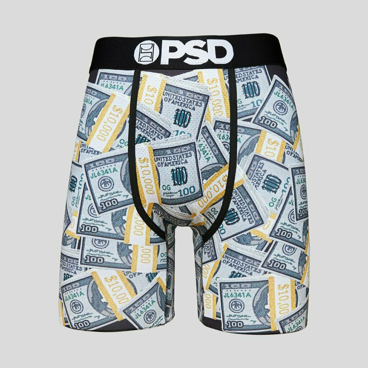 PSD Jeweled Stacks Money Hundred Dollar Bills Boxers Briefs Underwear  221180069 - Fearless Apparel