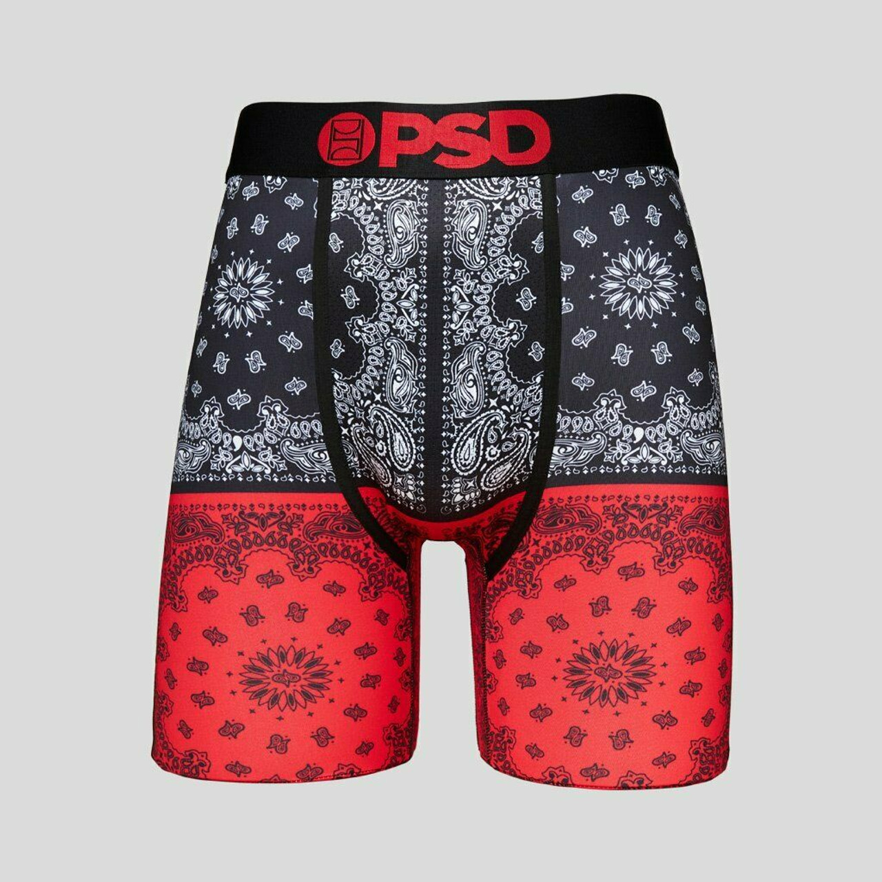 PSD Red Bandana Paisley Print Urban Athletic Boxer Briefs Underwear  E21911051 - Fearless Apparel