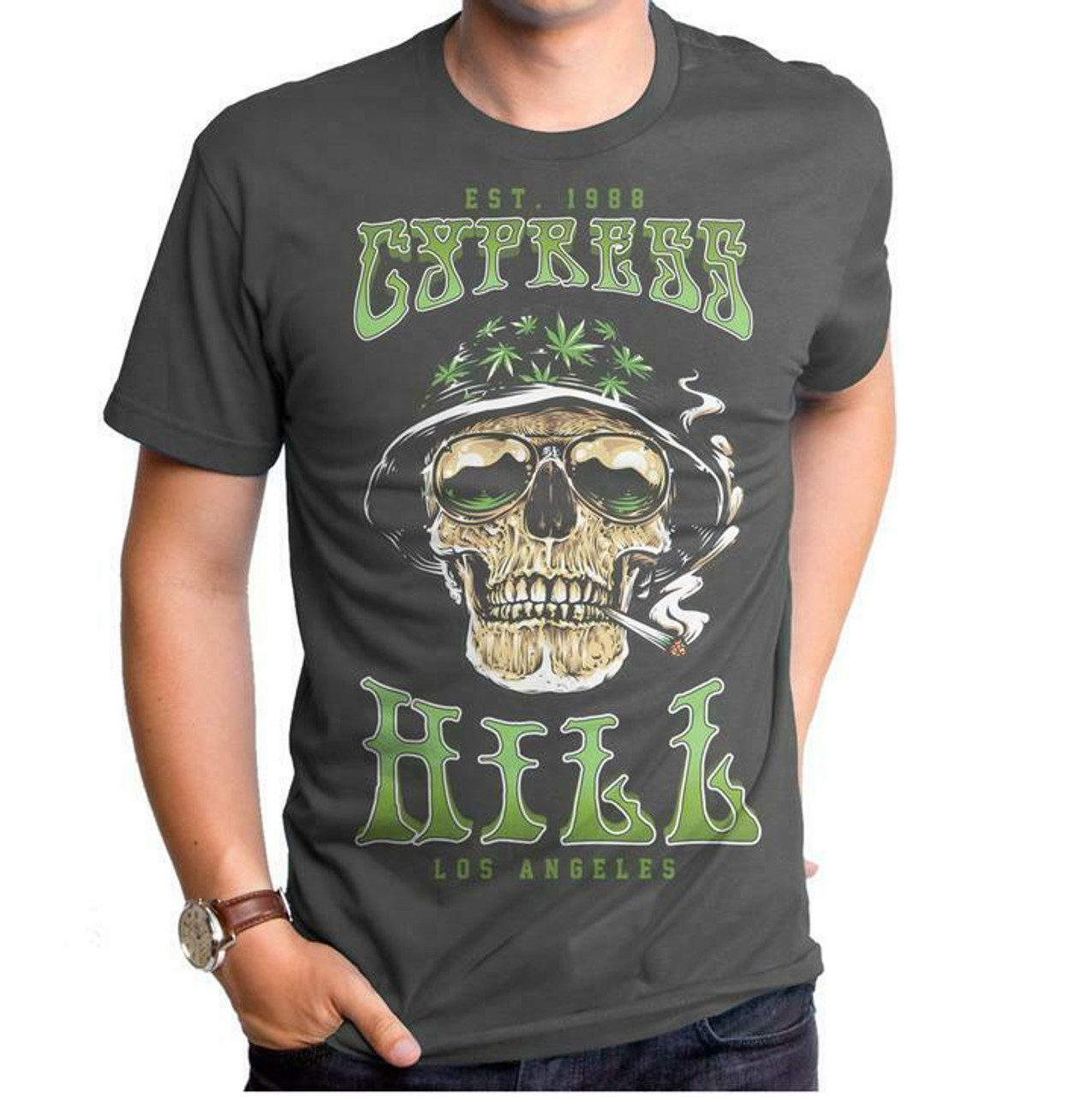 Cypress Hill Smoking Skull Weed Marijuana Hip Hop Rap Music T Shirt CYP0022