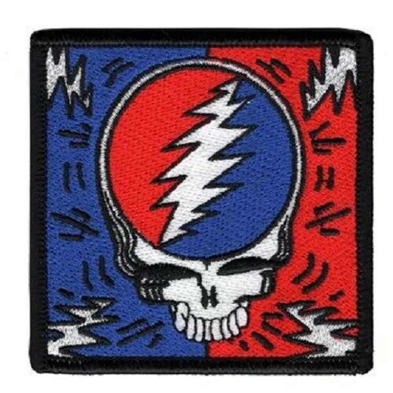 The Grateful Dead Steal Your Face Bolts Rock Music Band Embroidered Patch P 5294 Fearless Apparel The Grateful Dead Steal Your Face Bolts Rock Music Band Embroidered Patch P 5294 Fearless Apparel