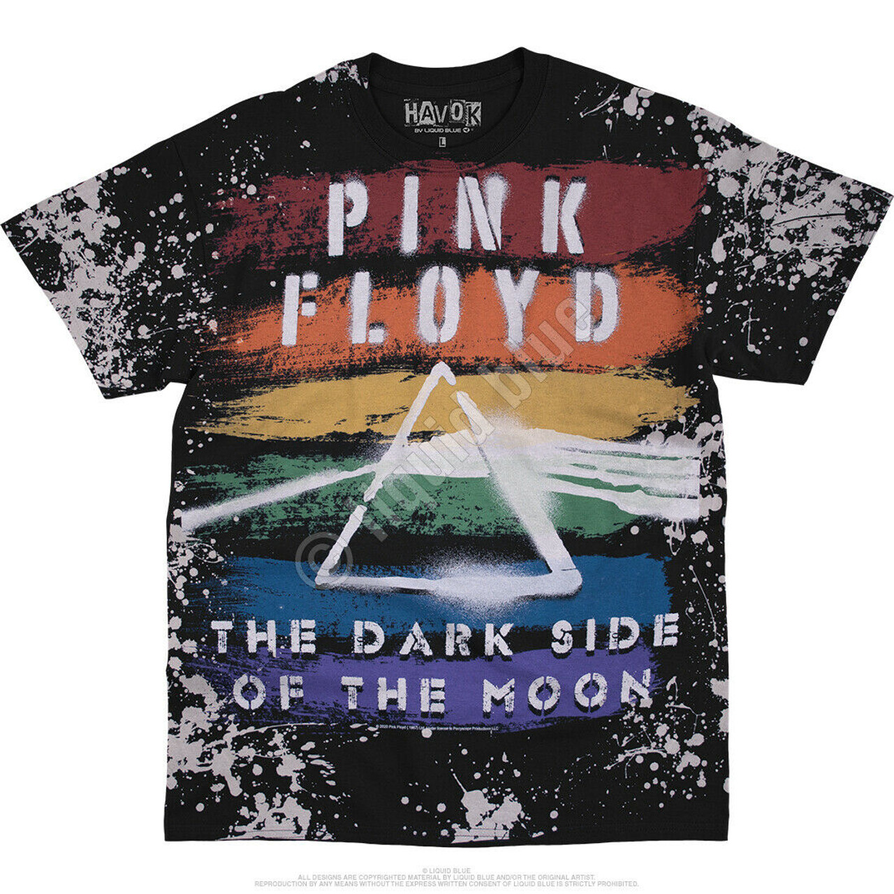 Pink Floyd Spectrum Havok Dark Side of the Moon Splatter Music T