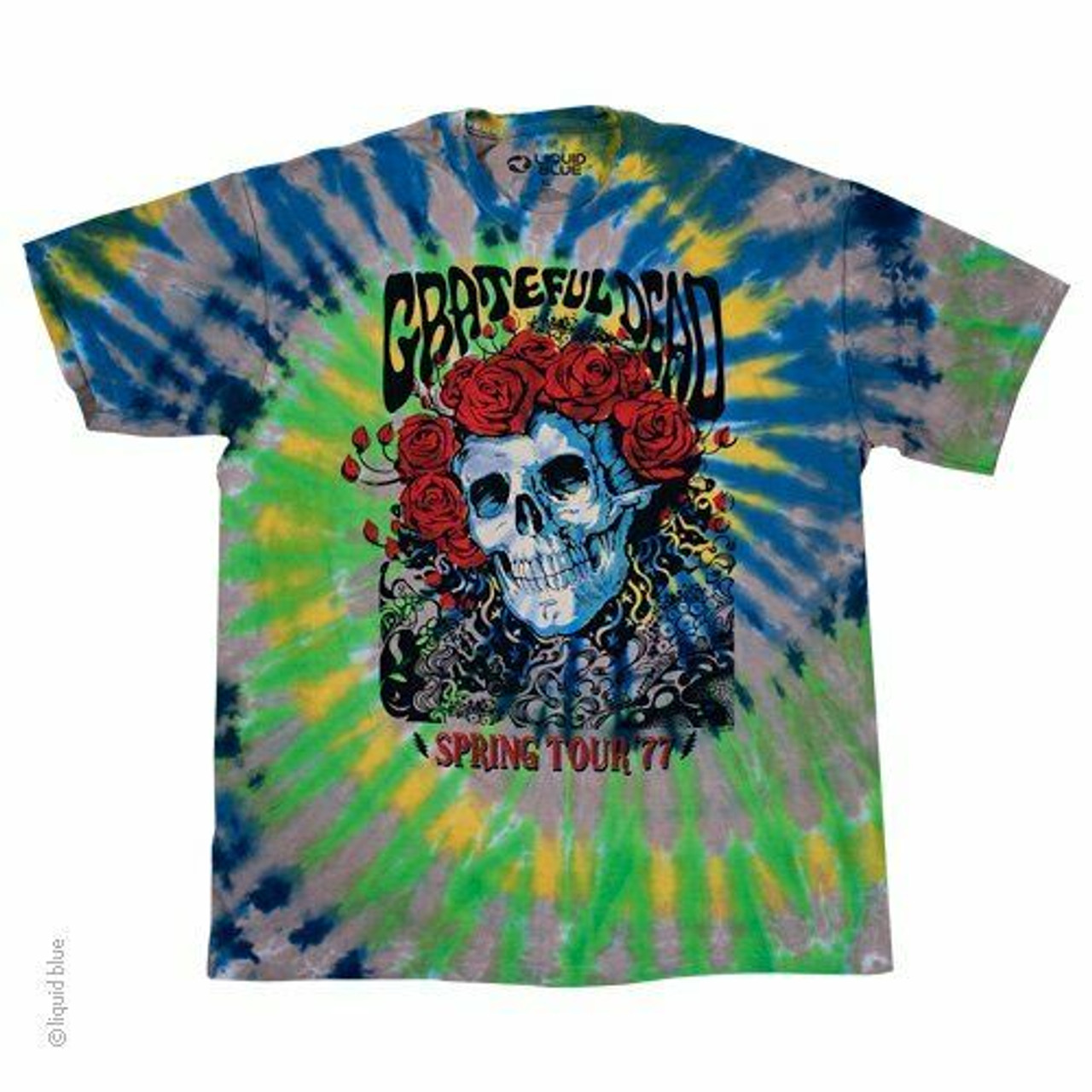 Mens Grateful Dead Rock Shirt - Grateful Dead Steal Your Face Skull Dancing  Bear Vintage Tee