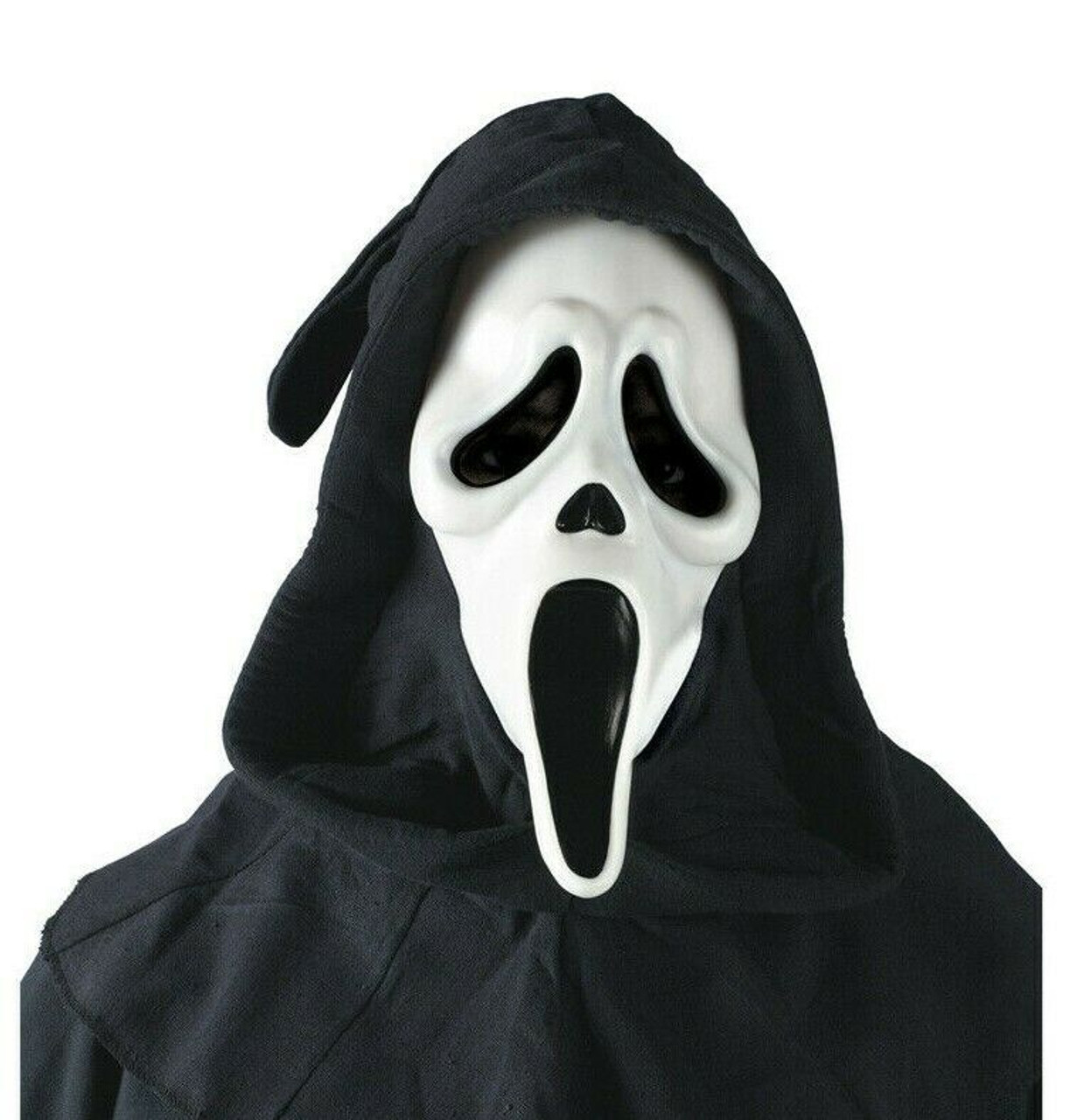 Fun World Ghost Face w/Shroud Scream Movie Horror Halloween Costume Mask  9206S - Fearless Apparel