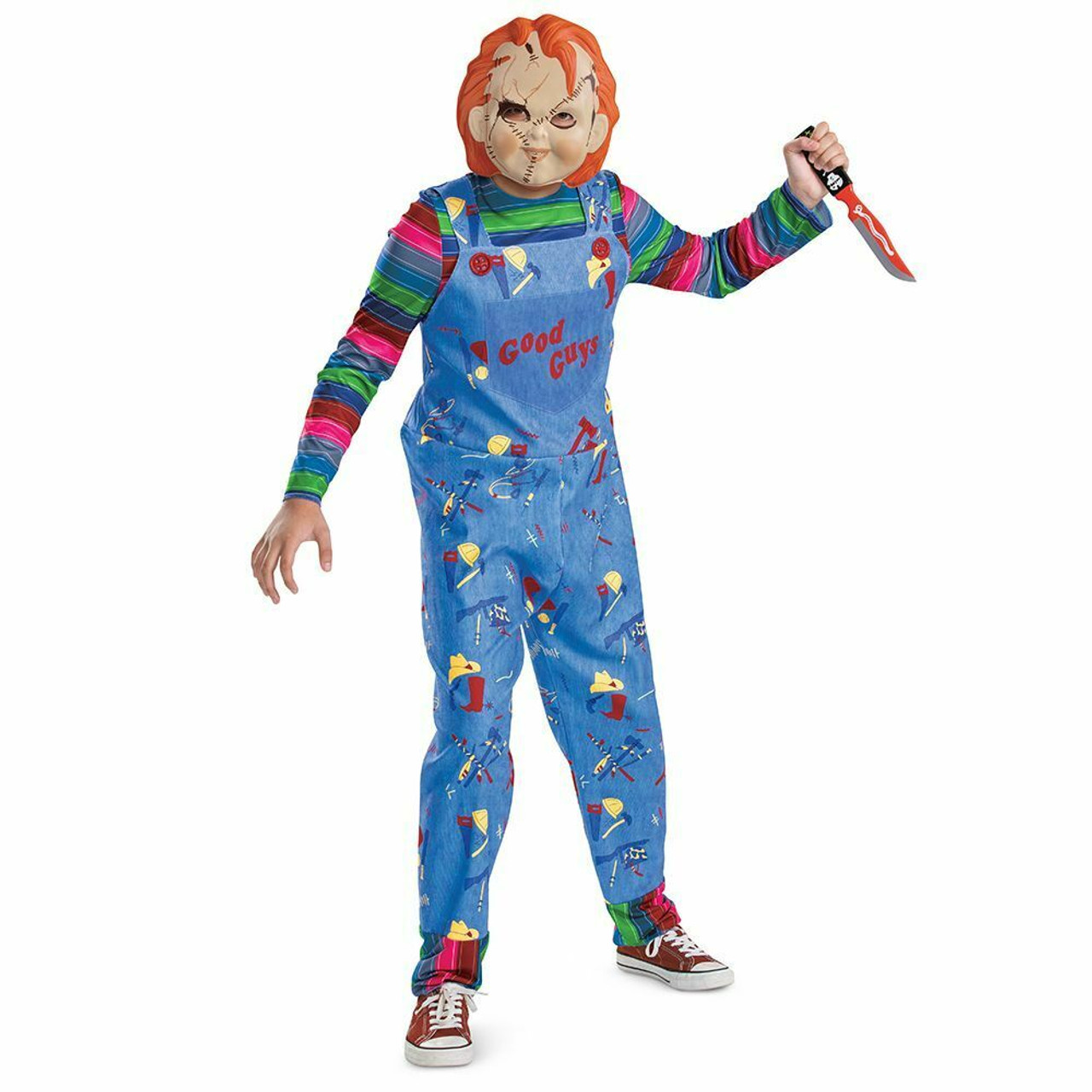 Disguise Chucky Overalls Serial Killer Doll Scary Teen Halloween ...
