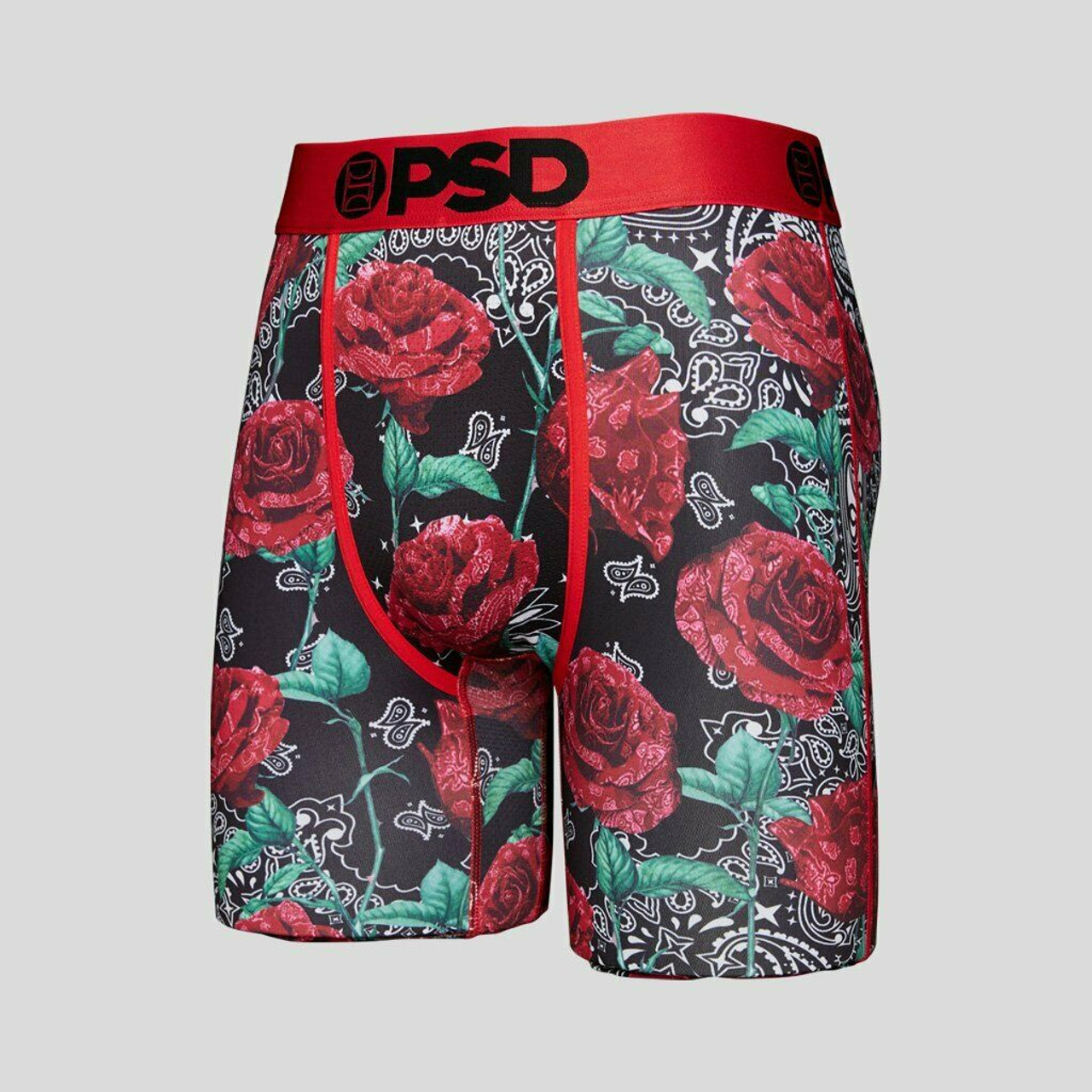 PSD Bandana Roses Western Floral Boxers Briefs Mens Athletic Underwear ...