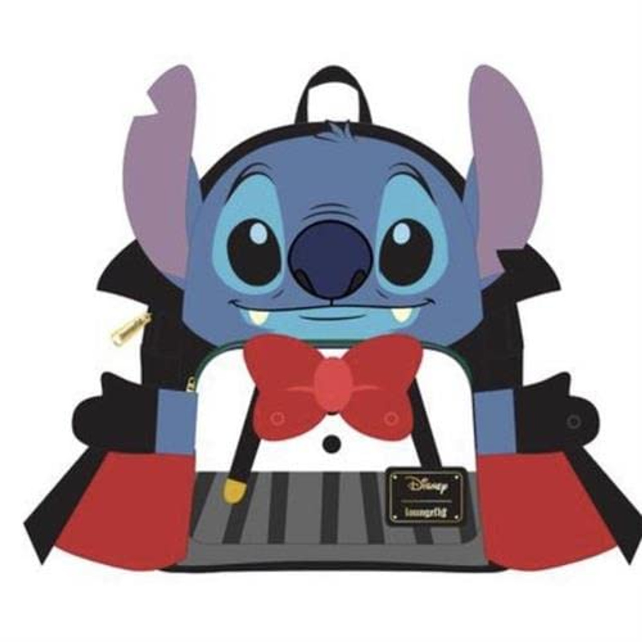 Loungefly Disney Vampire Stitch Bowtie Womens Double Strap Shoulder Bag  Purse