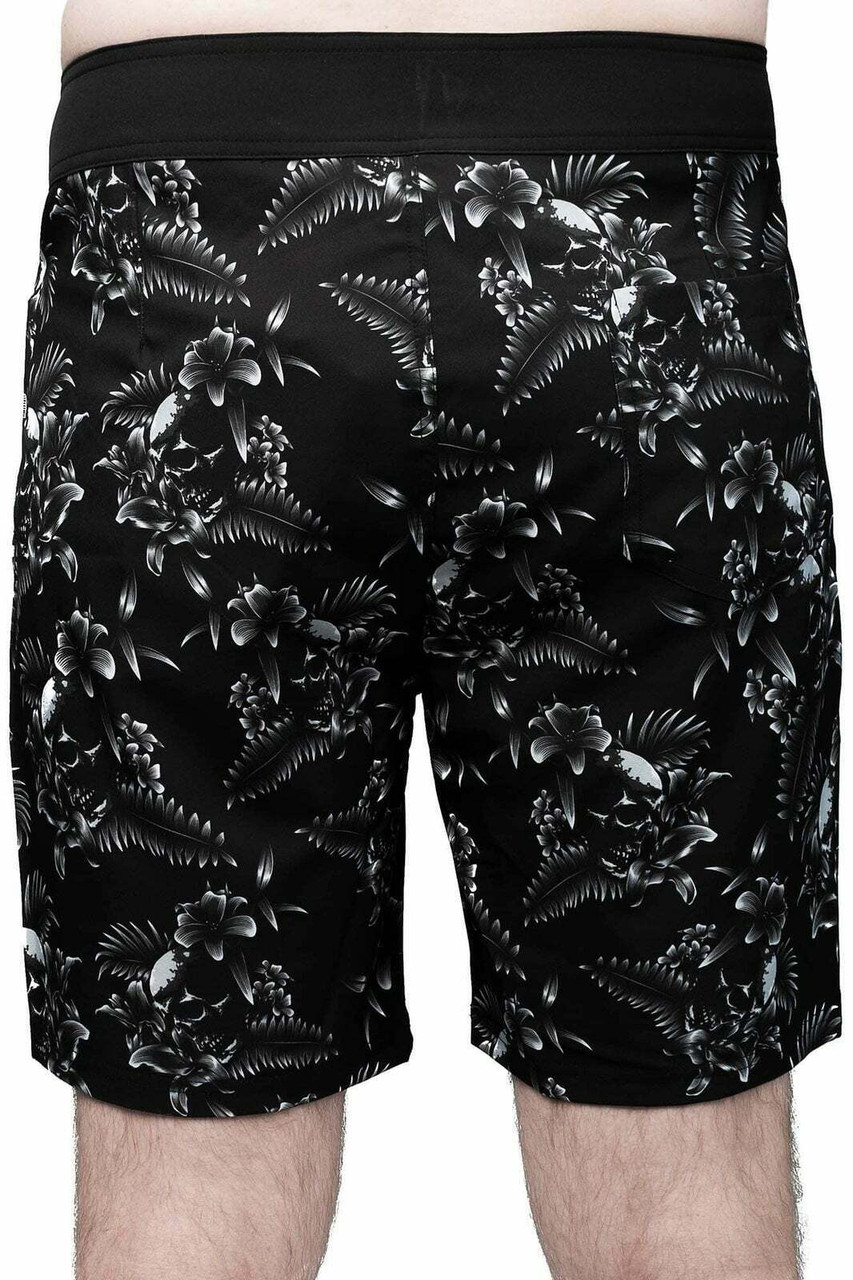 Killstar Stay Salty Beach Goth Bathing Suit Trunks Punk Board Shorts ...