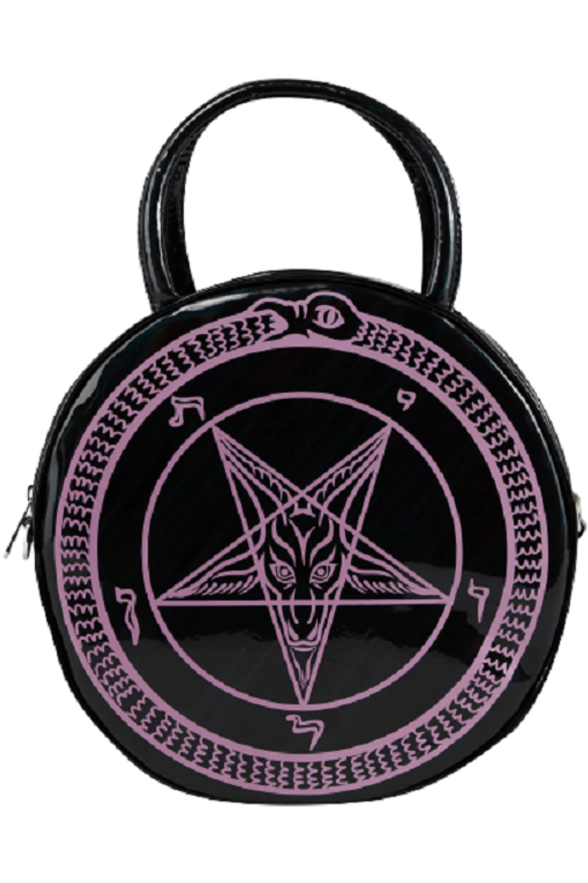 Pentagram Dark Gothic Tote Bag, Punk Style Star Shaped Shoulder
