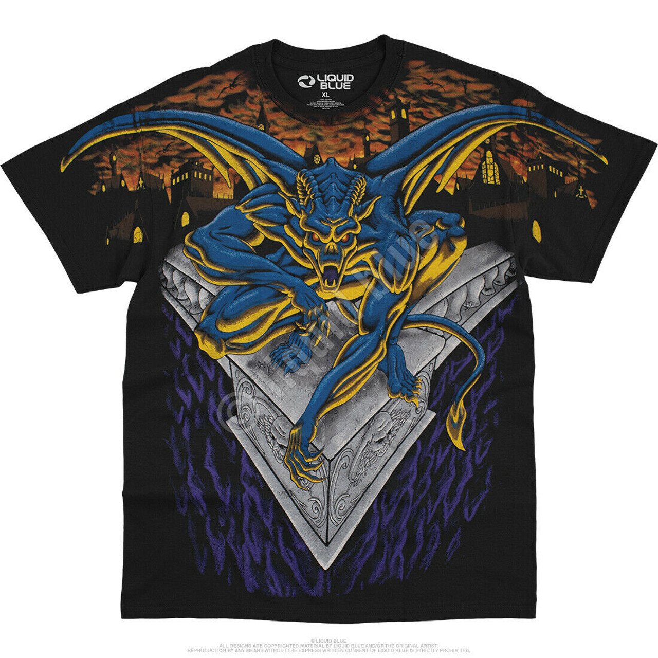 Dark Fantasy Gargoyle Mythical Magic Creature Travis Scott Mens T