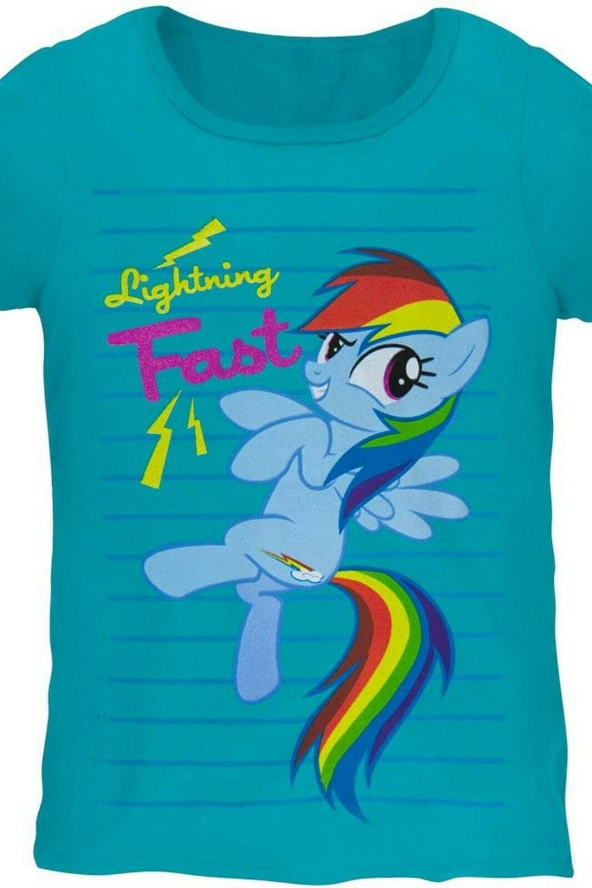 Girl's My Little Pony Rainbow Dash Face T-shirt : Target