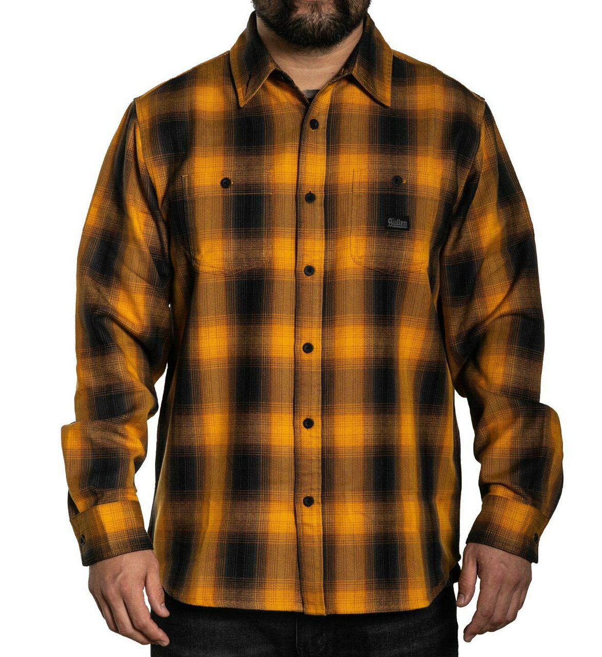 Sullen Art Collective Bolt Gold Tattoo Rockabilly Button Down