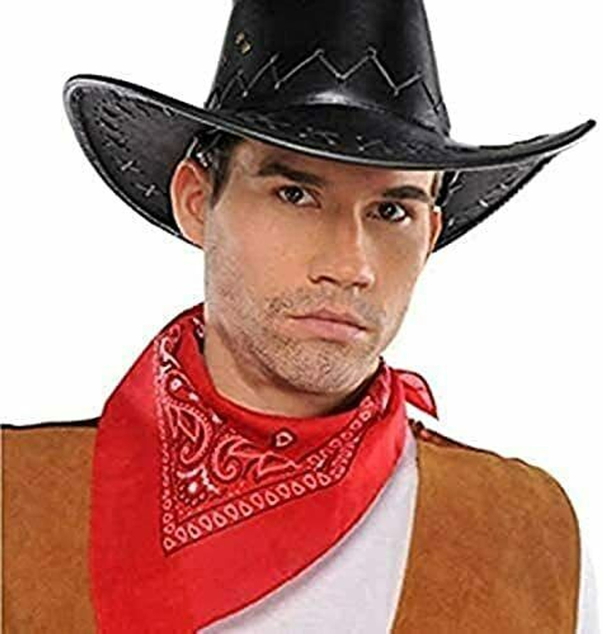 Amscan Suit Yourself Cowboy Ranch Bandana Paisley Neck Scarf Handkerchief  840324