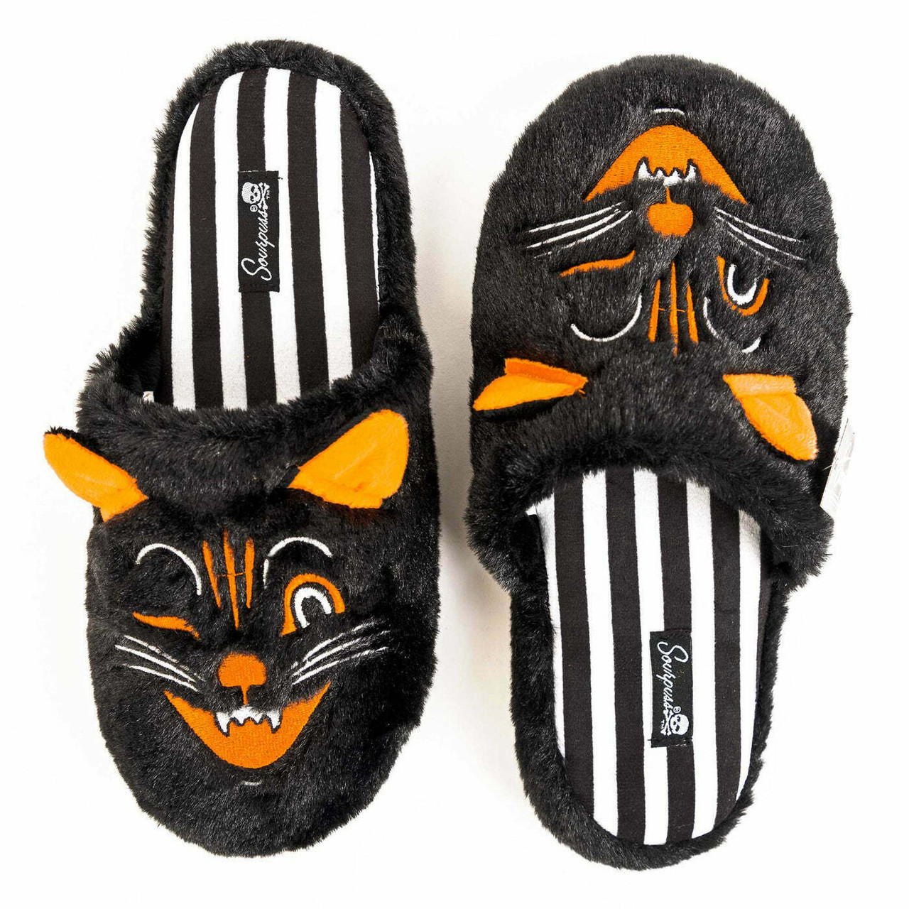 Happy Cat Slippers | Novelty Ladies Slippers | Skinnydip London