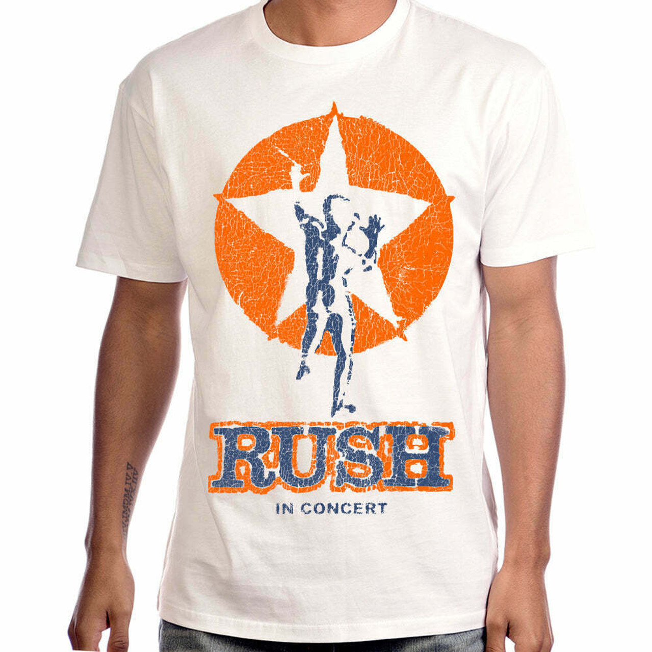 Rush 1978 European Tour Rock And Roll Band White Men\'s T-Shirt 78EURO-TOUR-WHT  - Fearless Apparel