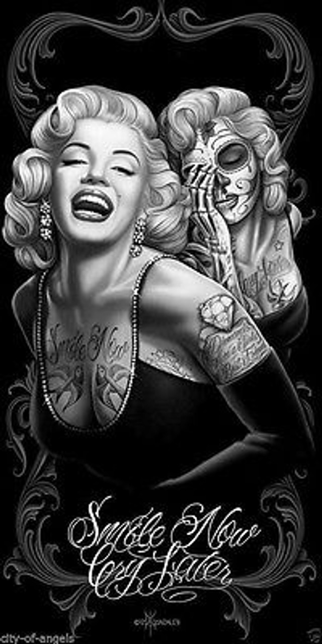 marilyn monroe stencil tattoo