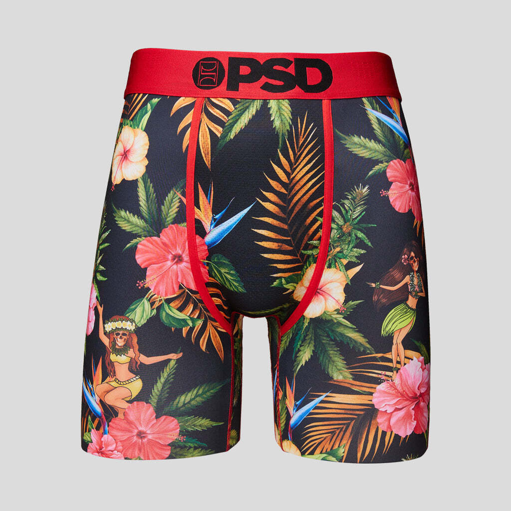 PSD Maui Wowie Hawaiian Hula Skeleton Tropical Underwear Boxer Briefs
