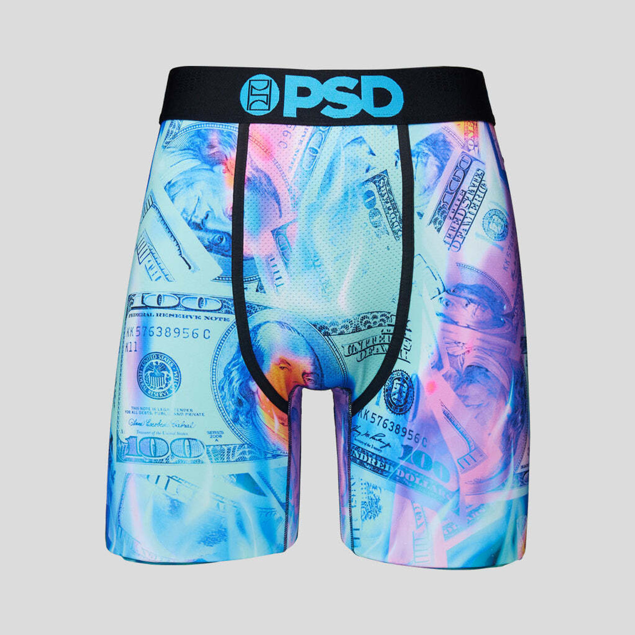 PSD Thermal Loot Cash Money Benjamins Neon Underwear Boxer Briefs 222180067  - Fearless Apparel