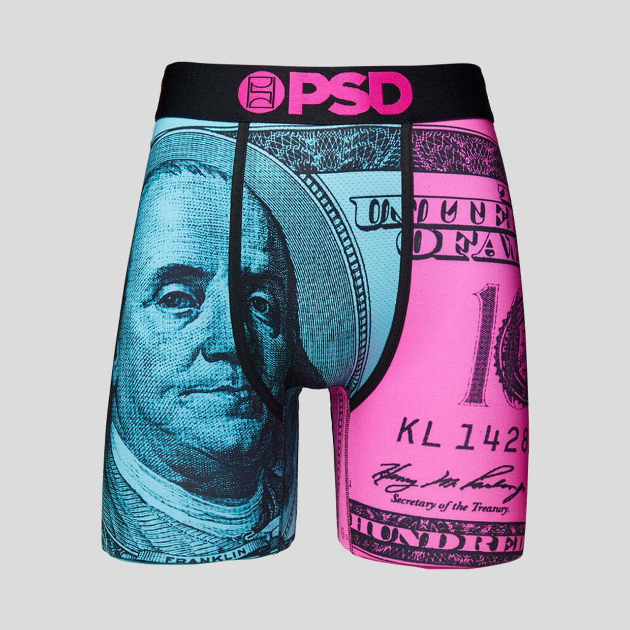 PSD Neon Pink Bill Cash Money Benjamins C-Note Underwear Boxer Briefs  222180040