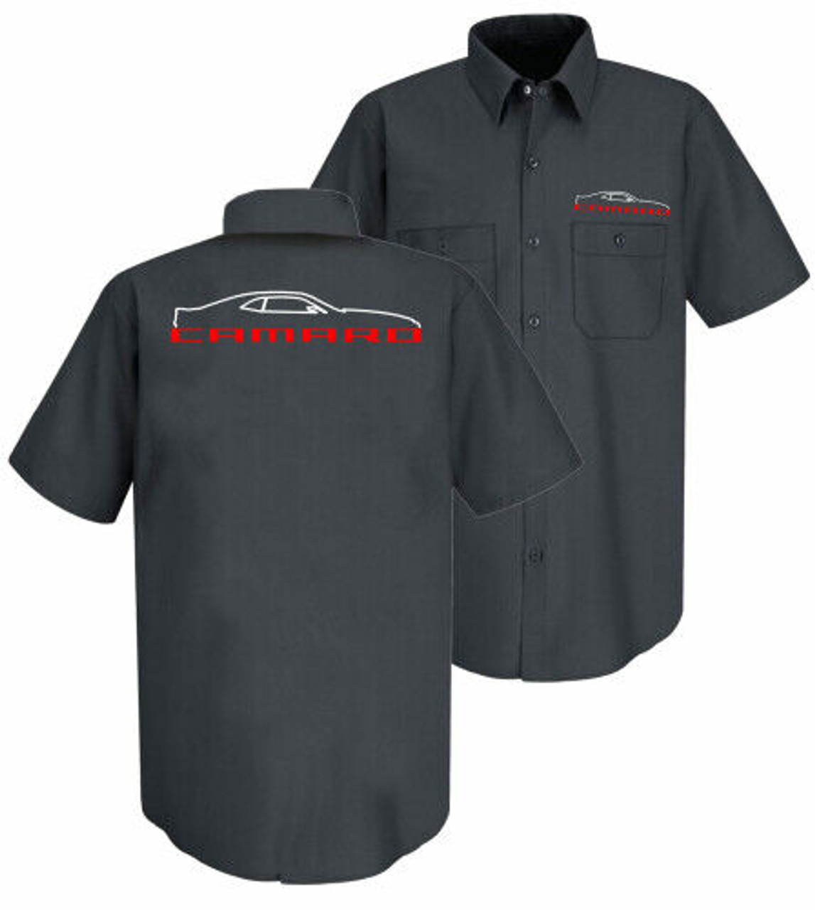 Johny Rockstar Camaro 5th Gen Silhouette Chevy Car Mechanic Work Shirt  MS-101