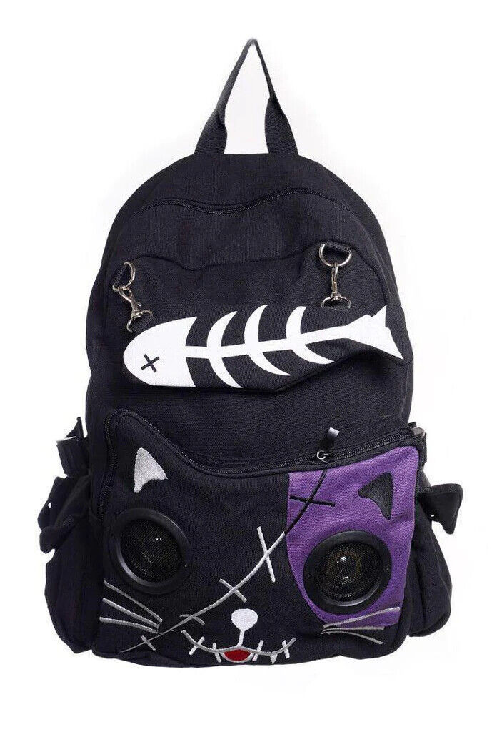 バッグ lost Lost Queen Kitty Speaker Mp3/Mp4 Cat Fish Bone Backpack Tote Bag