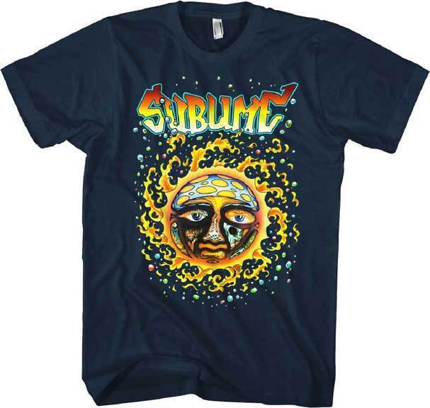 Sublime Sun Solar Burst Logo Mens Surf Reggae Rock Band Graphic