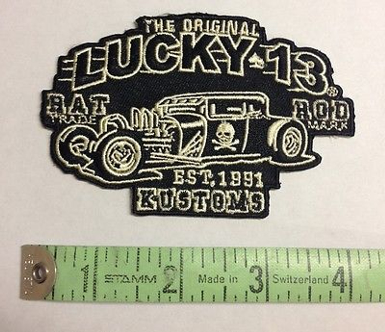 Authentic LUCKY 13 Rat Rod Sew On and Glue On Patch NEW Authentic LUCKY 13 Rat Rod Sew On and Glue On Patch NEW