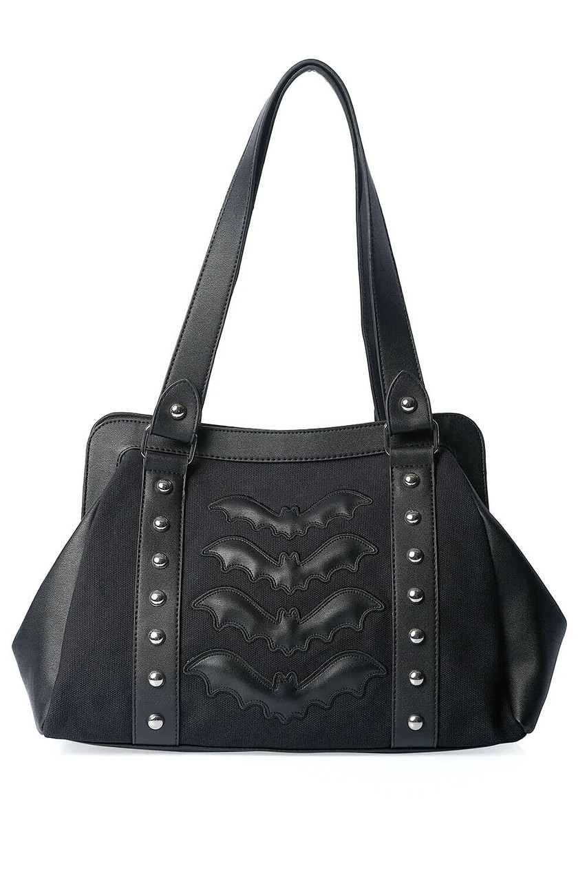 Lost Queen Black Night Wings Handbag Bats Goth Punk Rockabilly