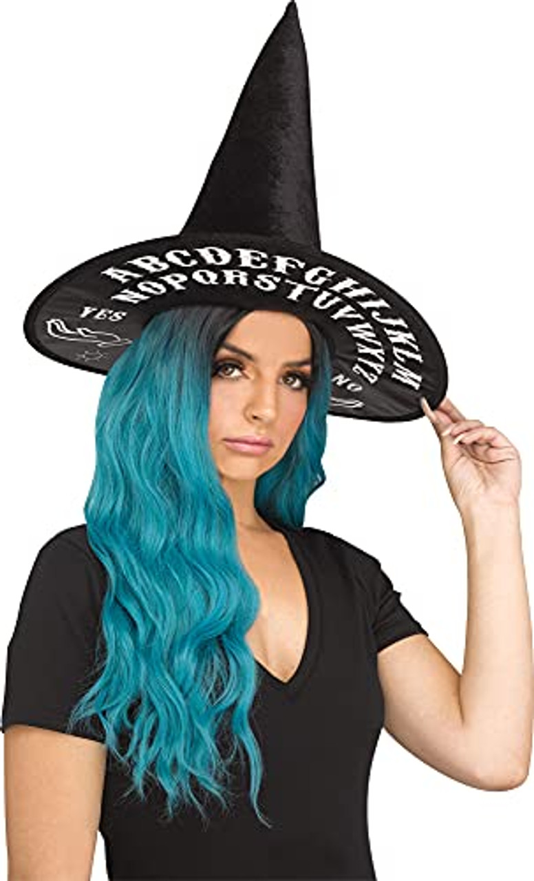 Fun World Spirit Board Black Witch Hat Velvety Adult Halloween Costume  Accessory