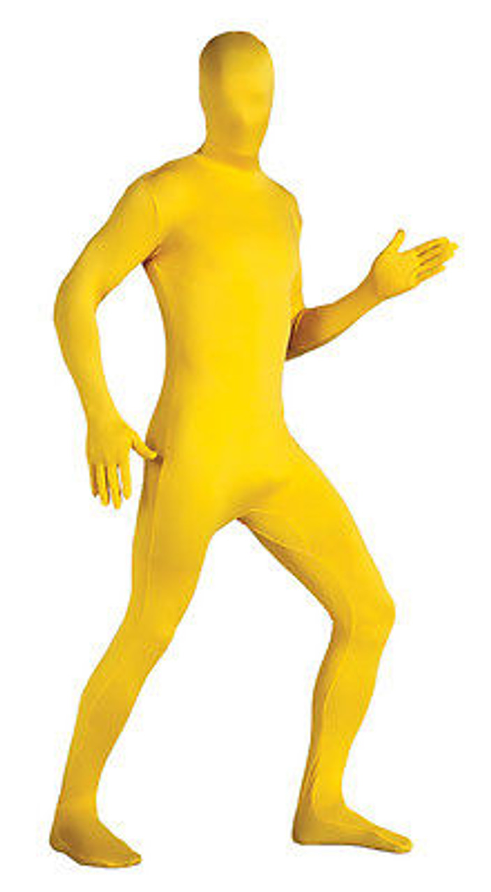 Adult Yellow Man 2nd Skin Morph Suit Bodysuit Cool Zentai Halloween Costume S Xl Fearless Apparel