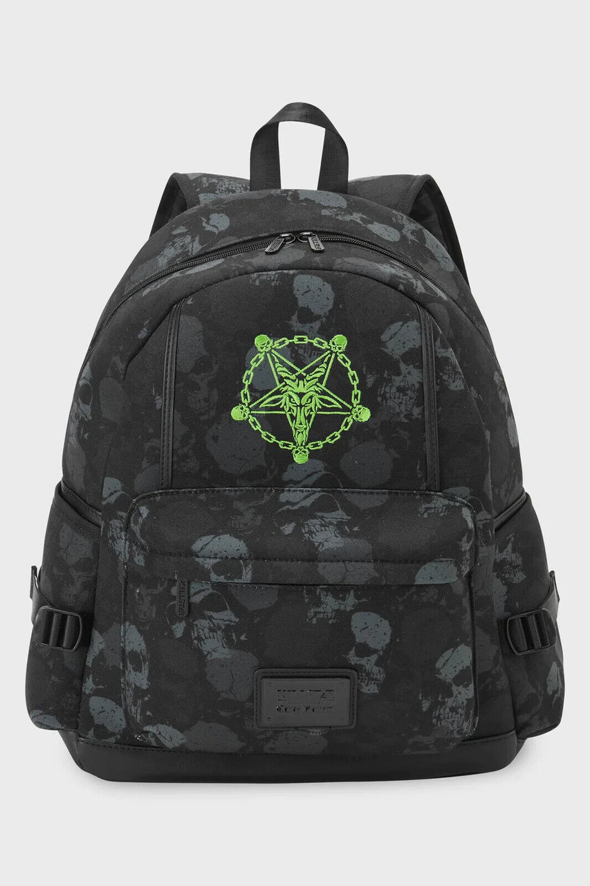 Killstar Tzompantli Backpack Pentagram Satanic Skulls Gothic Punk