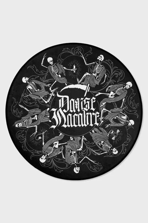 Killstar Danse Macabre Round Rug Black Gothic Decor Area Rug Punk Killstar Danse Macabre Round Rug Black Gothic Decor Area Rug Punk