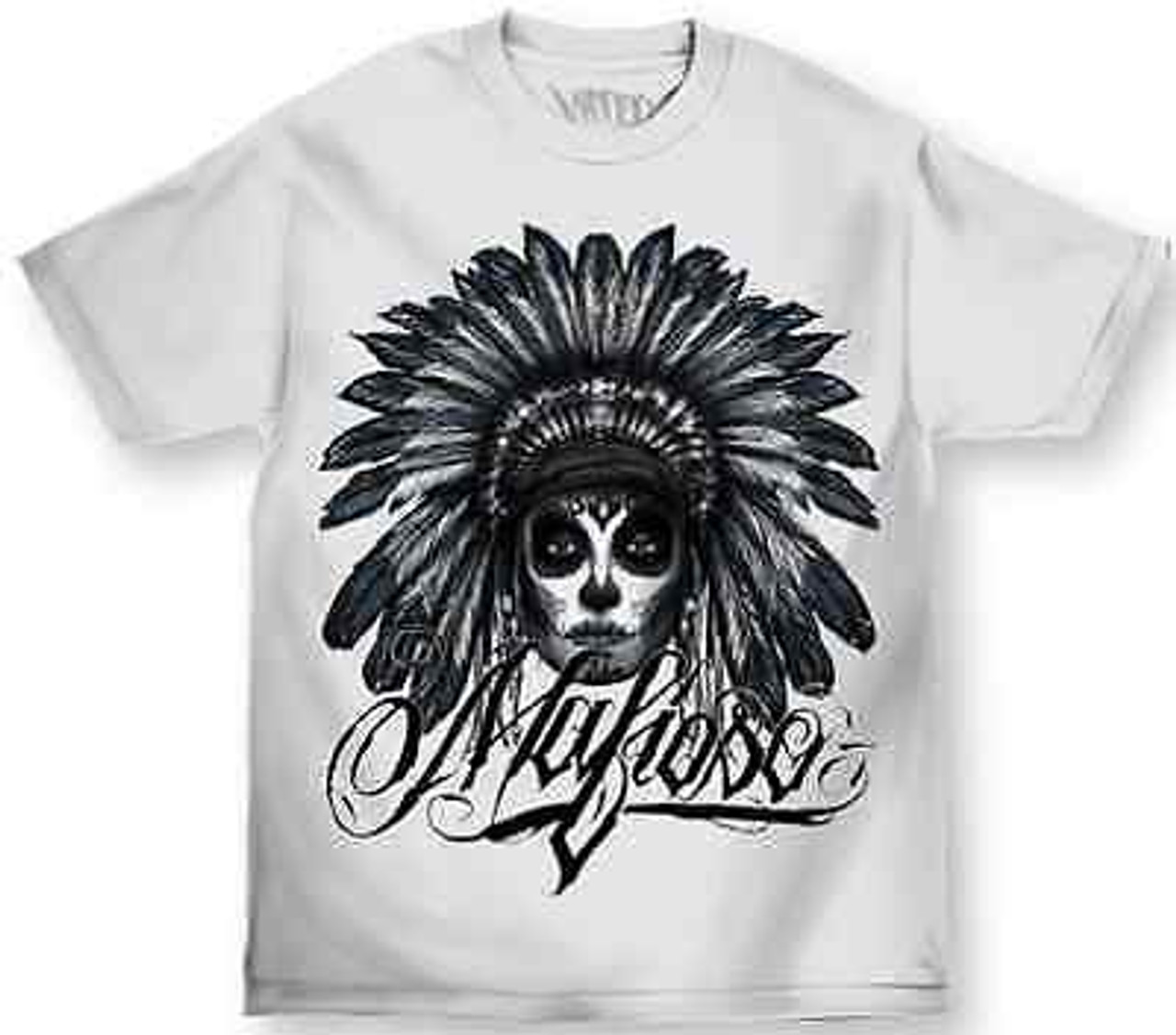 Mafioso Muerte Day Of The Dead Skull Native American Urban Tattoo T Shirt  M-4Xl